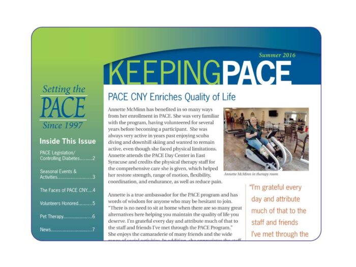 PACE Newsletter: PACE CNY Summer Newsletter 2016